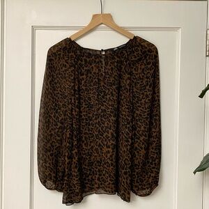 Zara leopard print blouse size small